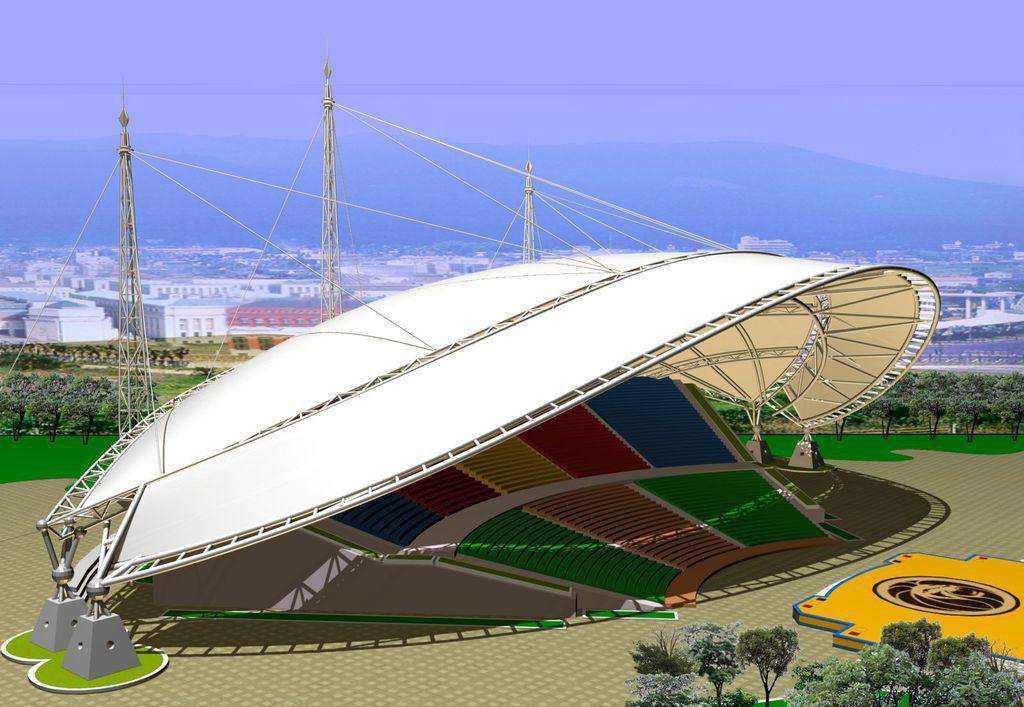 局部雙層張弦球面網(wǎng)殼專(zhuān)利與新型膜材料制造的技術(shù)融合